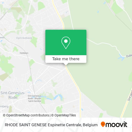 RHODE SAINT GENESE Espinette Centrale map