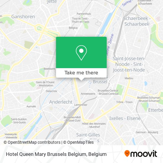 Hotel Queen Mary Brussels Belgium map