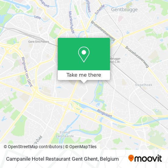 Campanile Hotel Restaurant Gent Ghent map