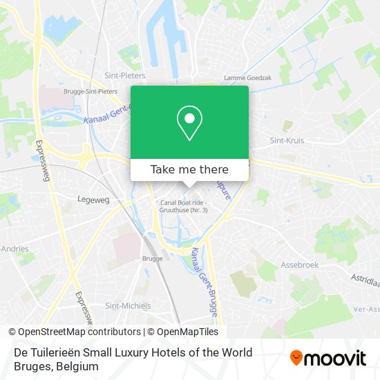 De Tuilerieën Small Luxury Hotels of the World Bruges map