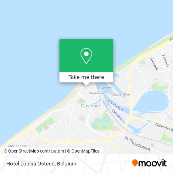 Hotel Louisa Ostend map