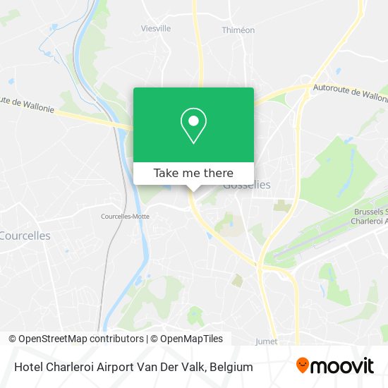 Hotel Charleroi Airport Van Der Valk map