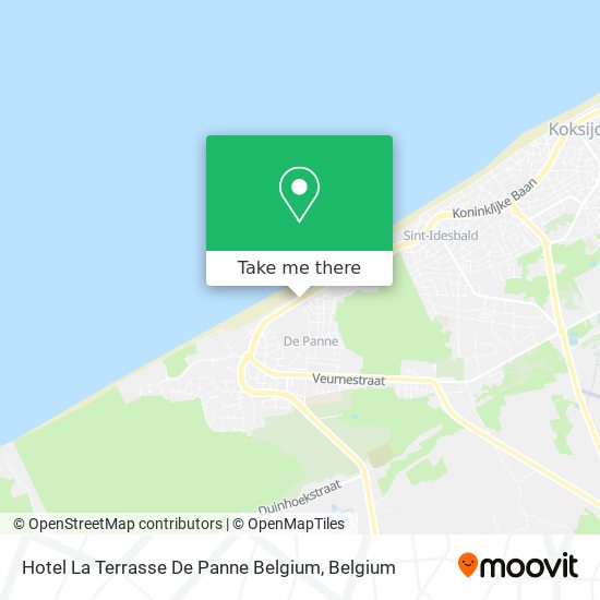 Hotel La Terrasse De Panne Belgium map