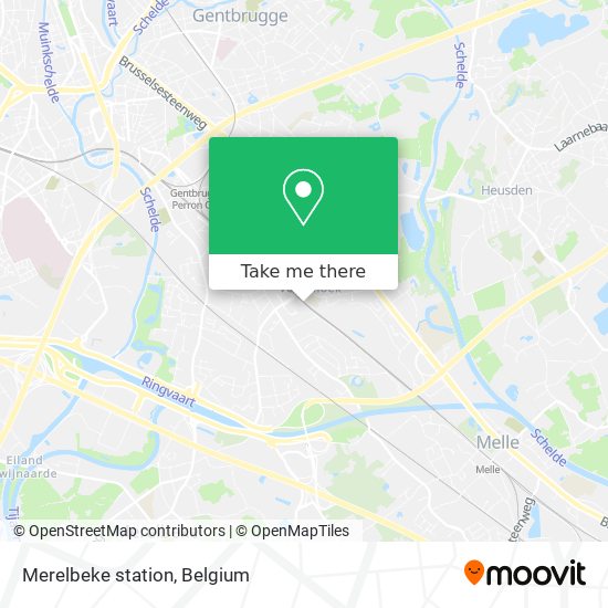Merelbeke station map