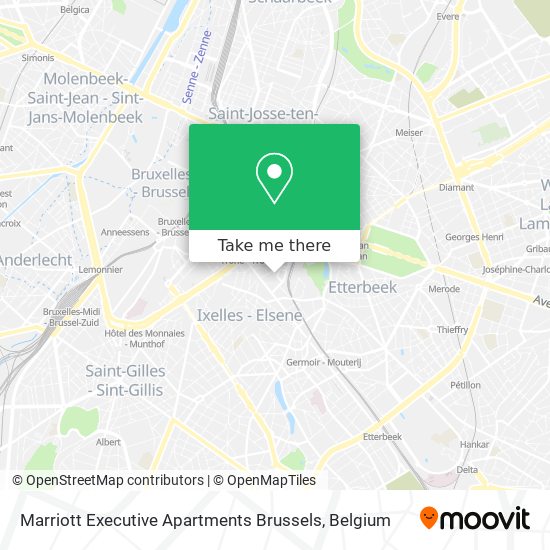 Marriott Executive Apartments Brussels map