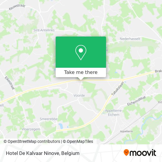 Hotel De Kalvaar Ninove map