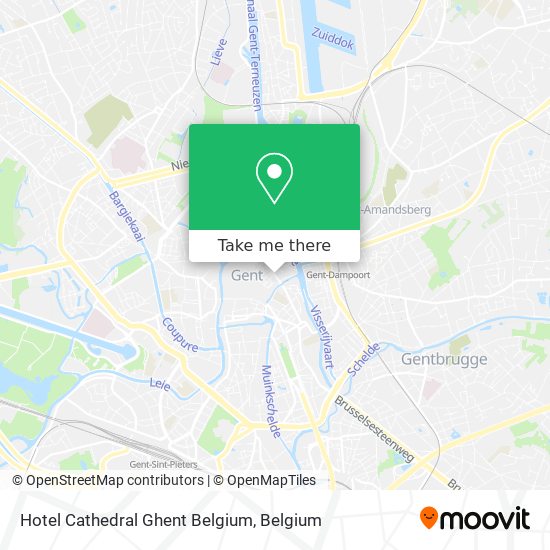 Hotel Cathedral Ghent Belgium map