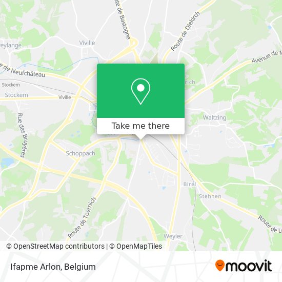 Ifapme Arlon map