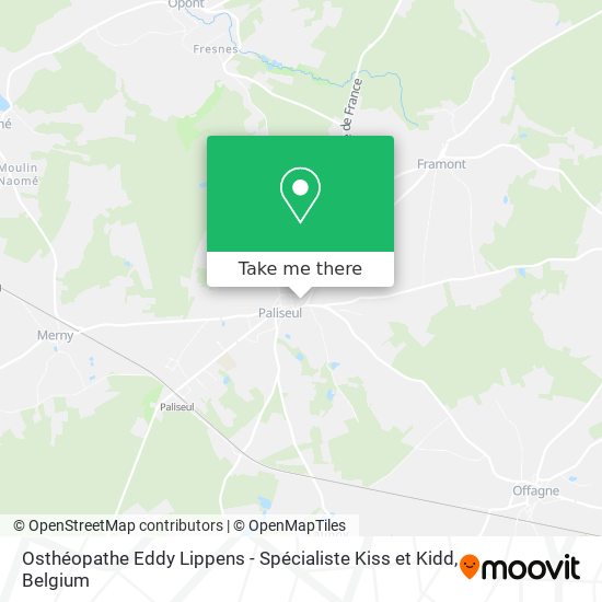 Osthéopathe Eddy Lippens - Spécialiste Kiss et Kidd map