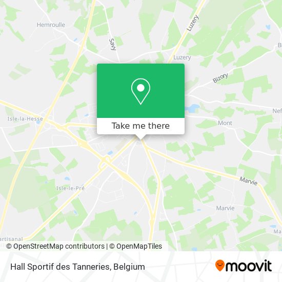 Hall Sportif des Tanneries map