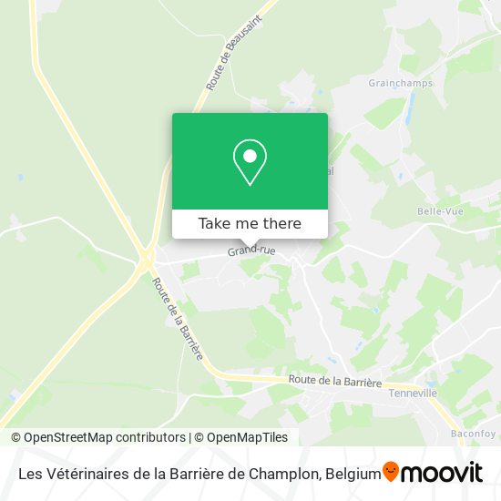 Les Vétérinaires de la Barrière de Champlon plan