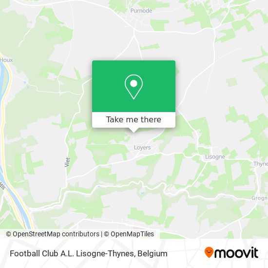 Football Club A.L. Lisogne-Thynes map