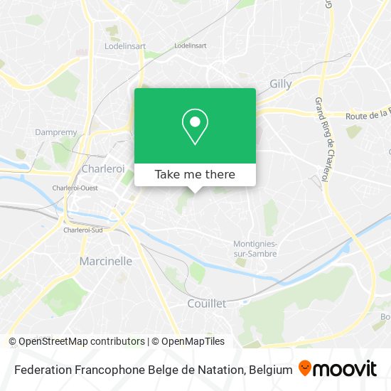 Federation Francophone Belge de Natation map
