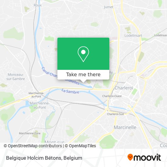 Belgique Holcim Bétons map