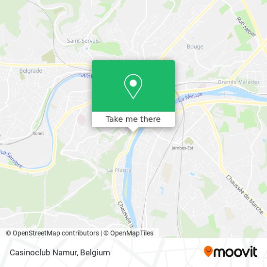 Casinoclub Namur map