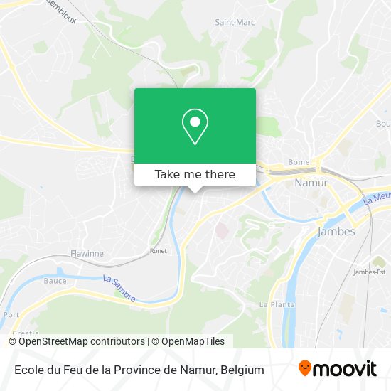Ecole du Feu de la Province de Namur map