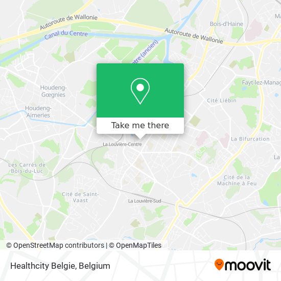 Healthcity Belgie map