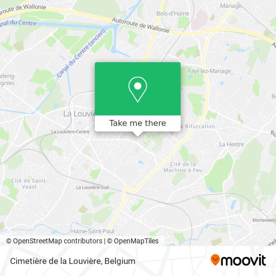 Cimetière de la Louvière map