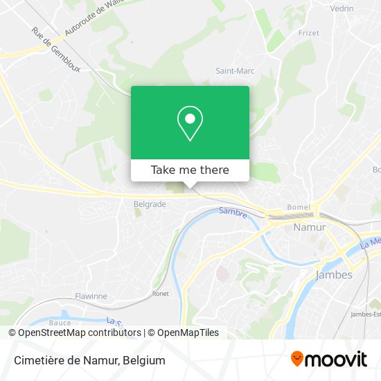 Cimetière de Namur map