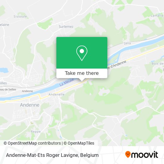 Andenne-Mat-Ets Roger Lavigne map