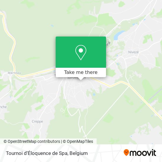 Tournoi d'Éloquence de Spa plan