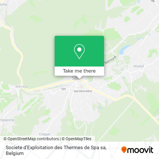 Societe d'Exploitation des Thermes de Spa sa map