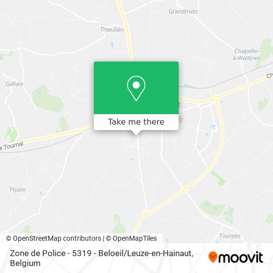 Zone de Police - 5319 - Beloeil / Leuze-en-Hainaut map