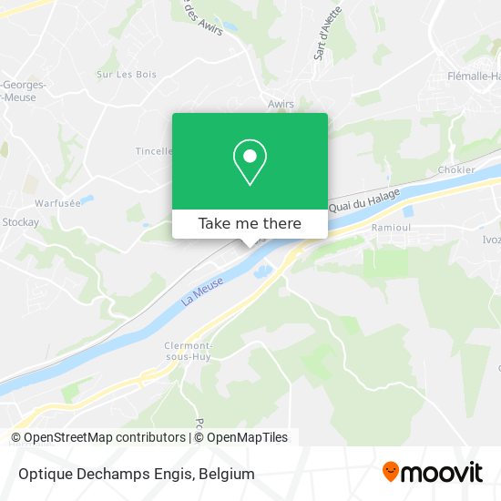 Optique Dechamps Engis map