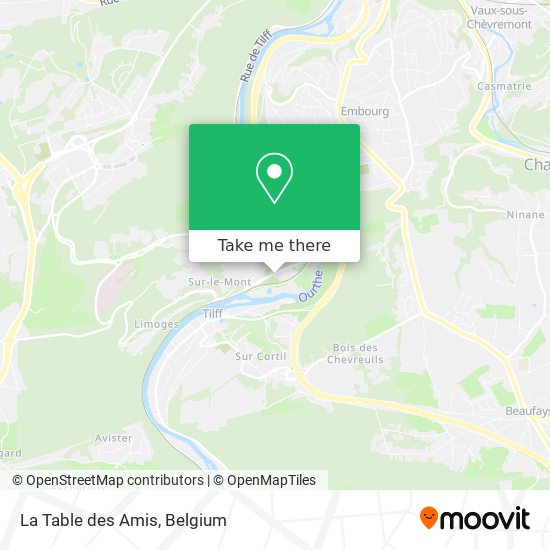 La Table des Amis map