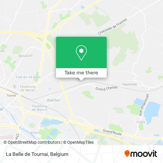 La Belle de Tournai map