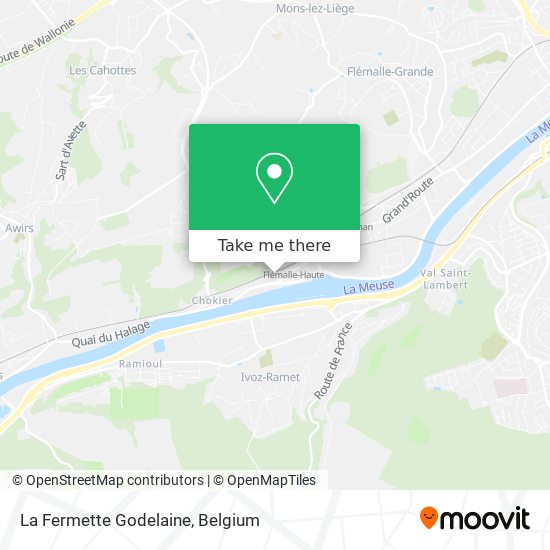 La Fermette Godelaine map