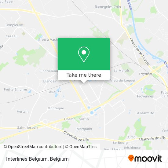 Interlines Belgium map