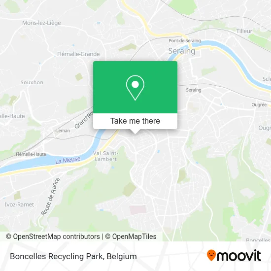 Boncelles Recycling Park map