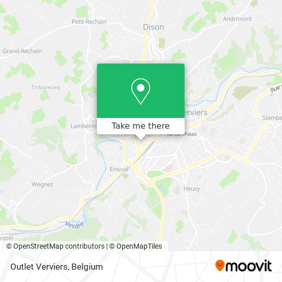 Outlet Verviers map