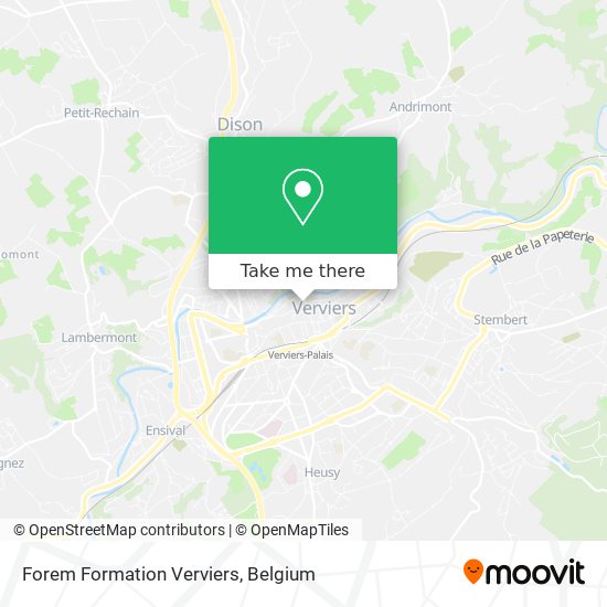 Forem Formation Verviers map