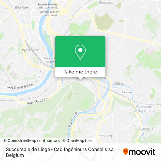 Succursale de Liège - Csd Ingénieurs Conseils sa map