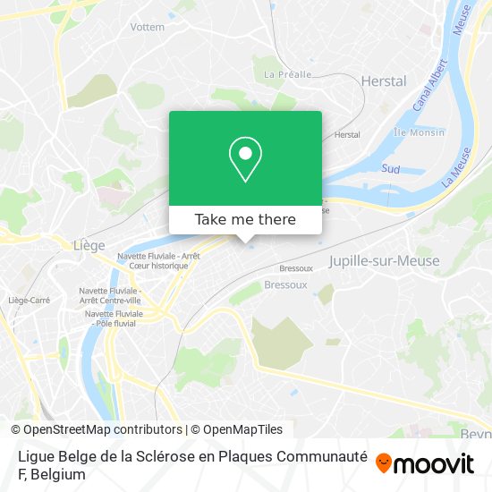 Ligue Belge de la Sclérose en Plaques Communauté F map