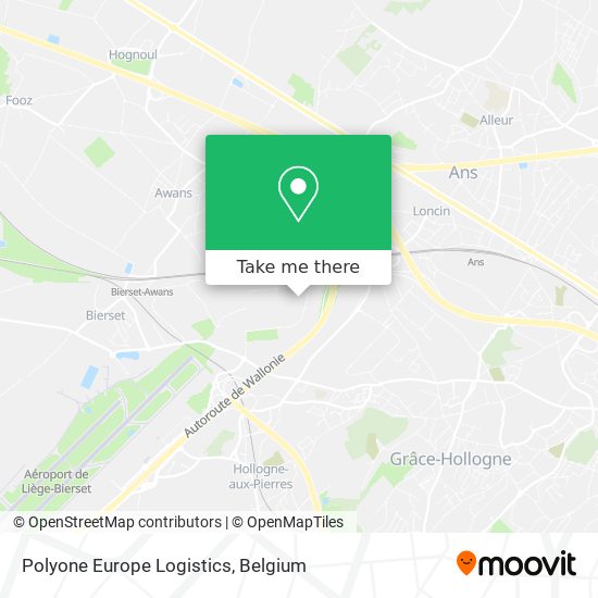 Polyone Europe Logistics map