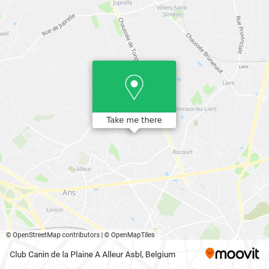 Club Canin de la Plaine A Alleur Asbl map