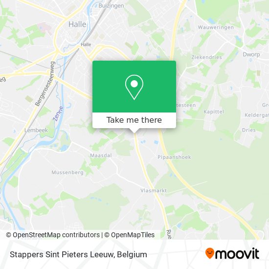Stappers Sint Pieters Leeuw map