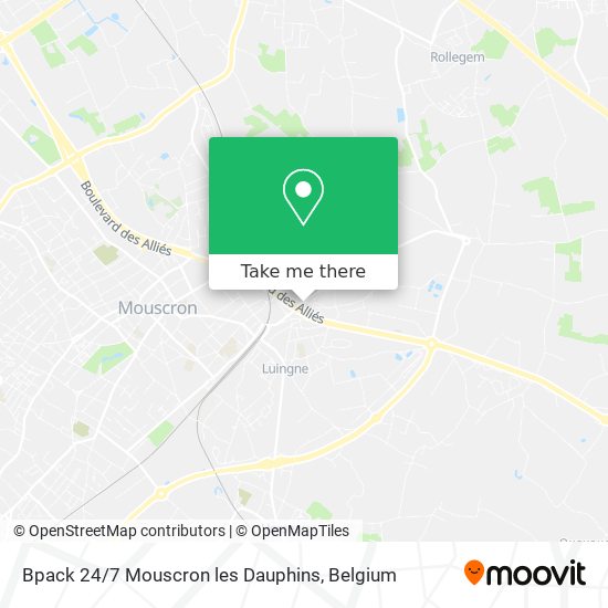 Bpack 24 / 7 Mouscron les Dauphins map