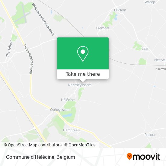 Commune d'Hélécine map
