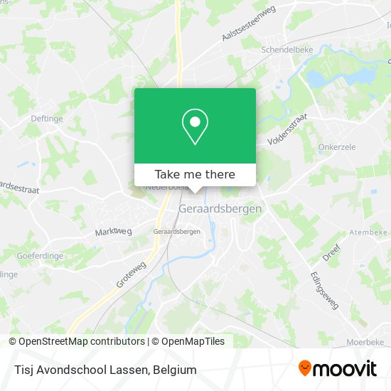 Tisj Avondschool Lassen map