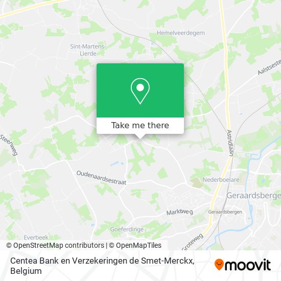 Centea Bank en Verzekeringen de Smet-Merckx map