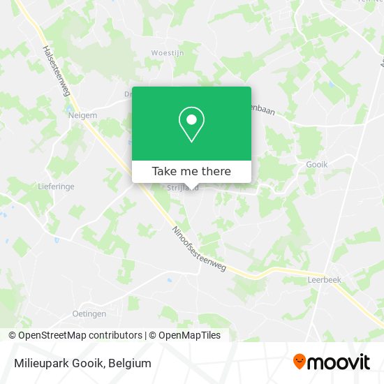 Milieupark Gooik map