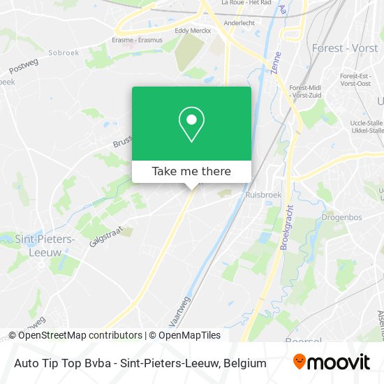 Auto Tip Top Bvba - Sint-Pieters-Leeuw plan