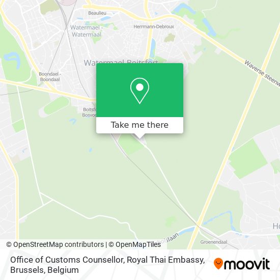 Office of Customs Counsellor, Royal Thai Embassy, Brussels map