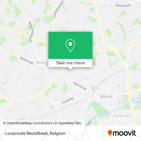 Looproute Reutelbeek map
