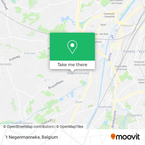 't Negenmanneke map