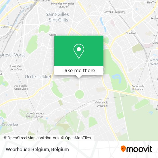 Wearhouse Belgium map